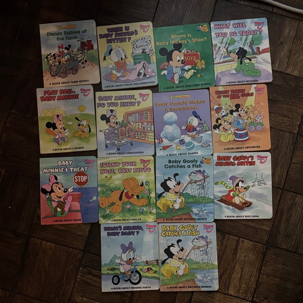 Disney Baby Board Books Collection - Colorful Mickey and Friends vintage 1990